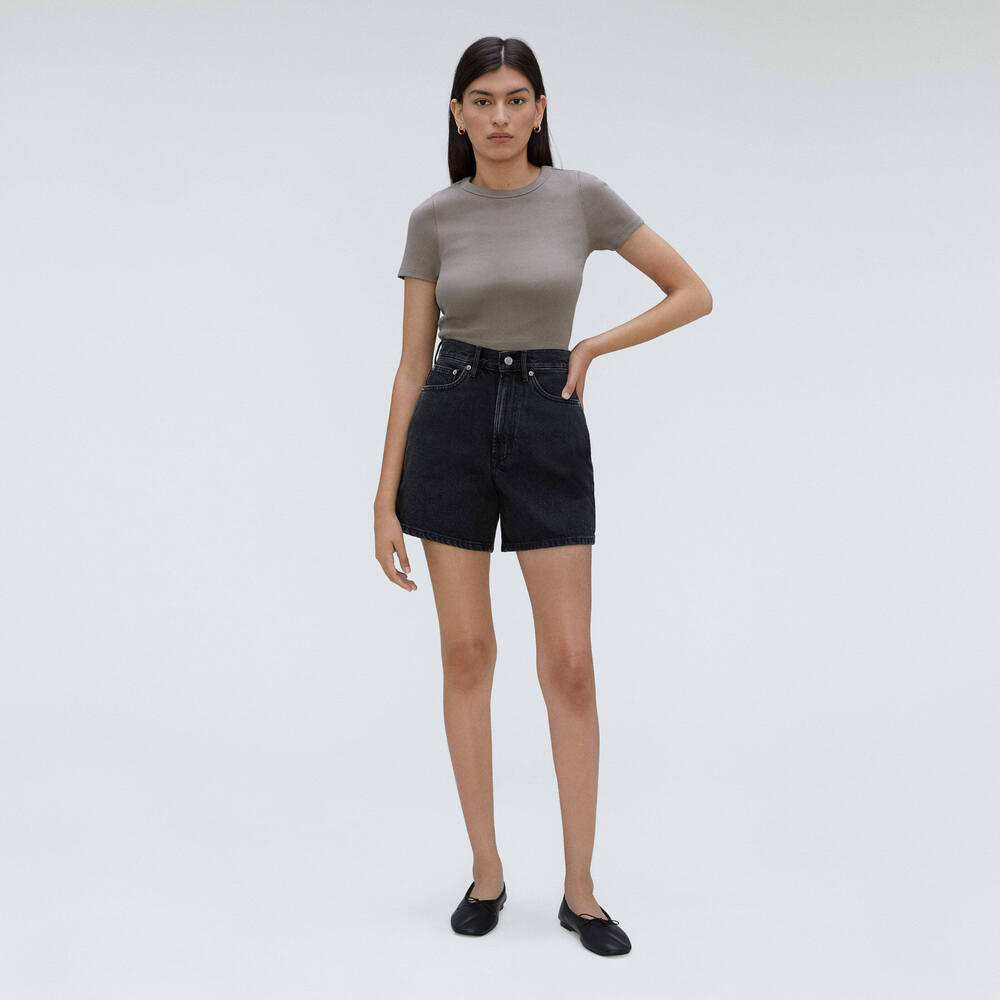 Everlane Women's A-Line Denim Short in Storm Black, Size 28